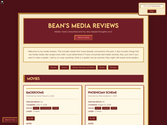 MediaReviewsTracker screenshot