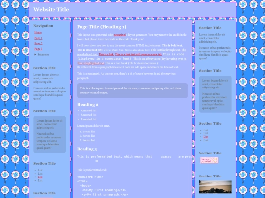 subpage screenshot