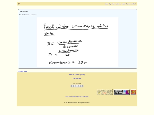 circumference screenshot
