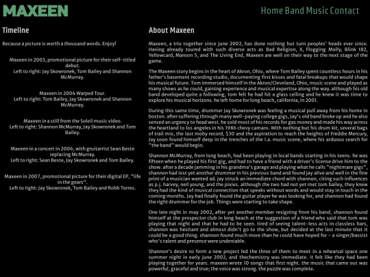 ExemplosSites/maxeen/band screenshot