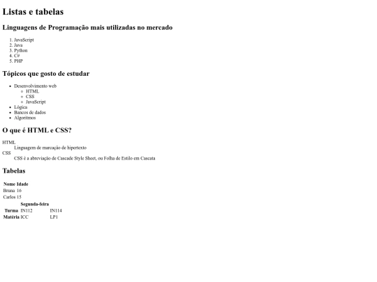 listasetabelas screenshot
