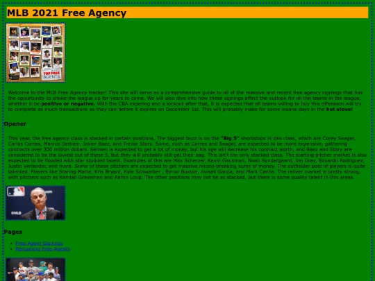 neocities project/freeagency-home screenshot