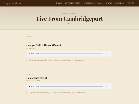 live-from-cambridgeport-demos screenshot