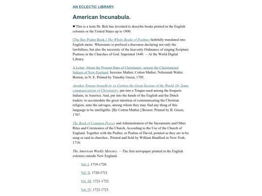 American-Incunabula screenshot