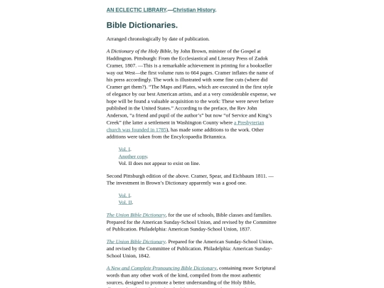 Christian-History/Bible-Dictionaries screenshot