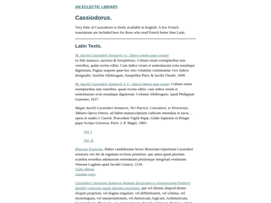 Christian-History/Cassiodorus screenshot