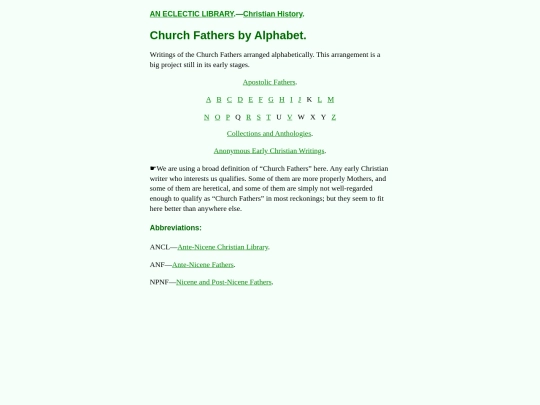 Christian-History/Church-Fathers-by-Alphabet screenshot