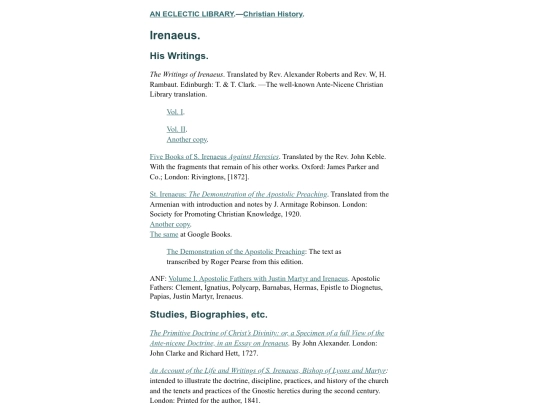 Christian-History/Irenaeus screenshot
