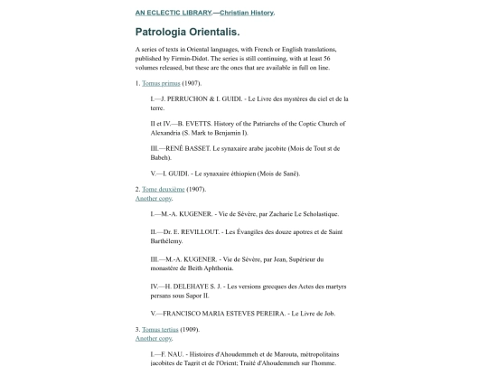 Christian-History/Patrologia-Orientalis screenshot