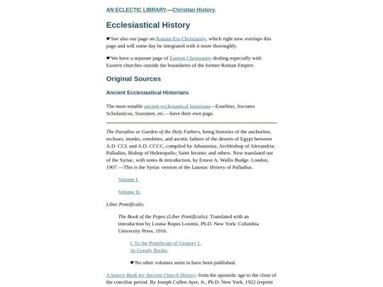 Christian-History/ecclesiastical-history screenshot