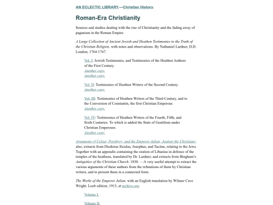 Christian-History/roman-christianity screenshot