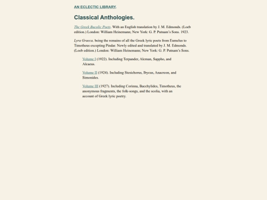 Classical-Anthologies screenshot