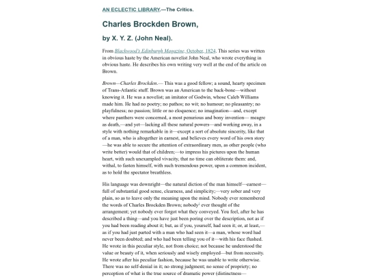 Critics/blackwood-s-on-charles-brockden-brown screenshot