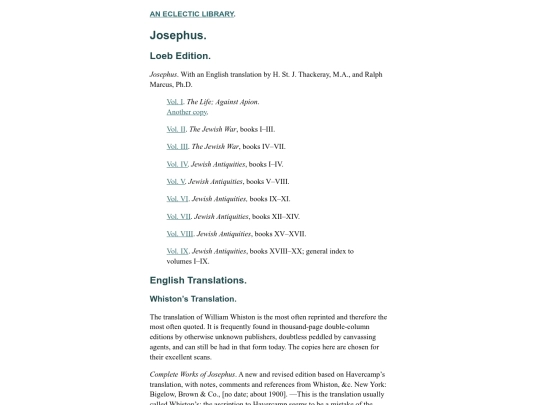 Josephus screenshot