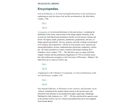 References-Encyclopedias screenshot