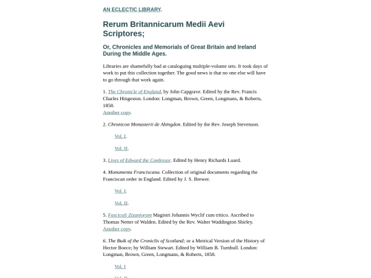 Rerum-Britannicarum-Medii-Aevi-Scriptores screenshot