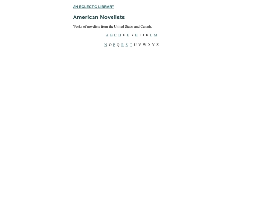 american-novelists screenshot