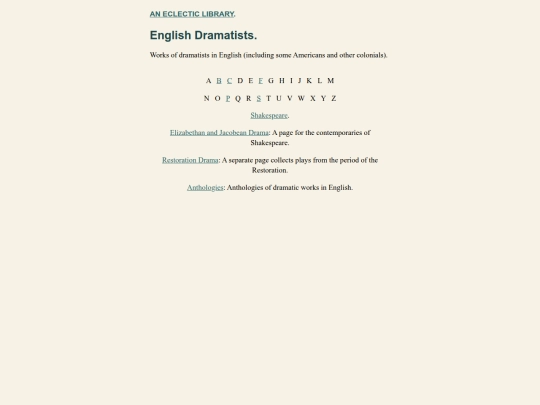 english-dramatists screenshot