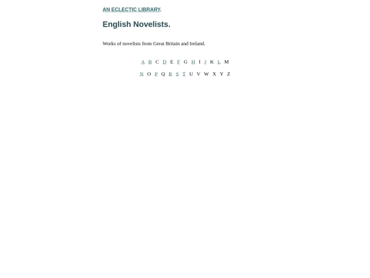 english-novelists screenshot