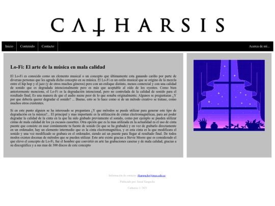 Catharsis/html/lofi screenshot