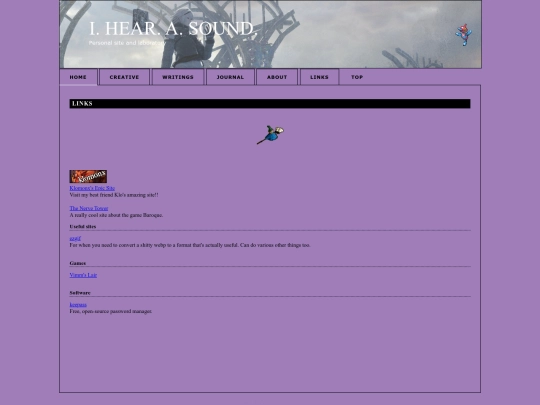 links screenshot