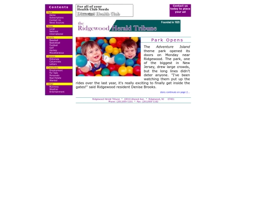 Ridgewood Herald Tribune/front screenshot