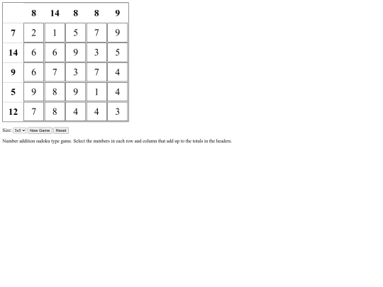 numdoku screenshot