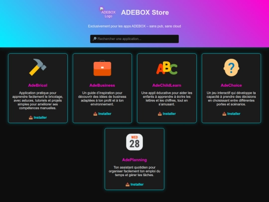 Adestore screenshot