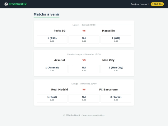 Pronos screenshot