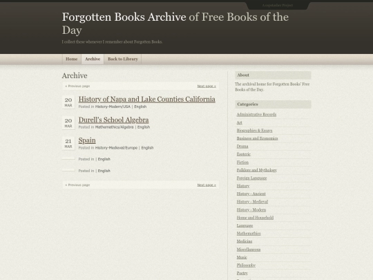 forgotten-books-archive/archive screenshot
