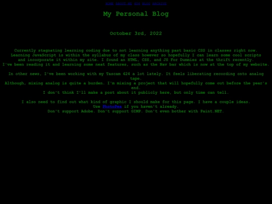 blog screenshot