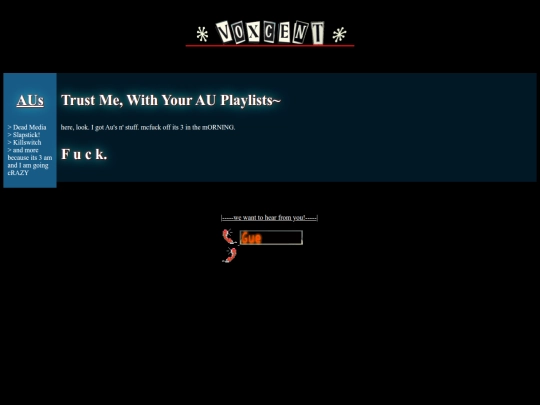 playlists/Voxcent/hub screenshot