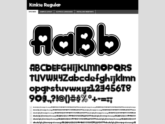 fonts/webfontkit kinkie/kinkie__-demo screenshot