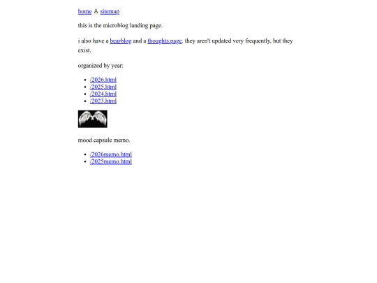 microblog/landing screenshot