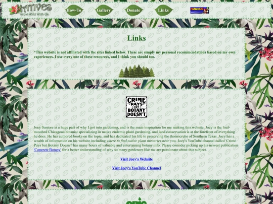 Links screenshot