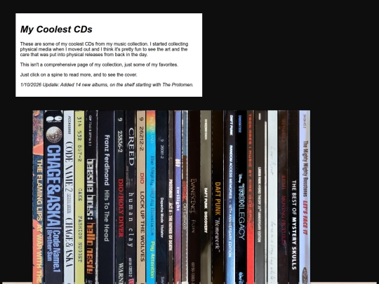 pages/shrines/collections/cds screenshot