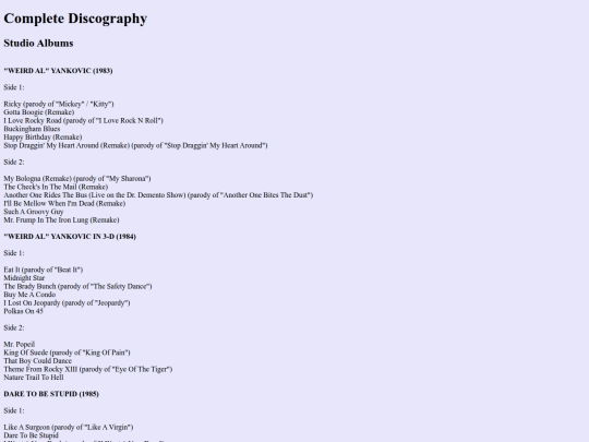 discography screenshot