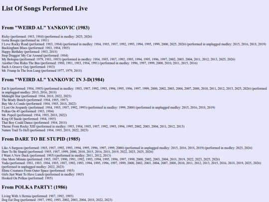 songlist screenshot