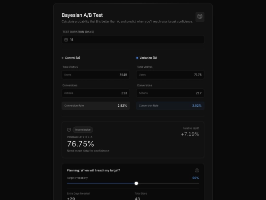 bayesian-calculator-days-reached screenshot