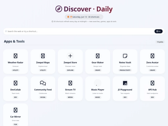 Discover screenshot