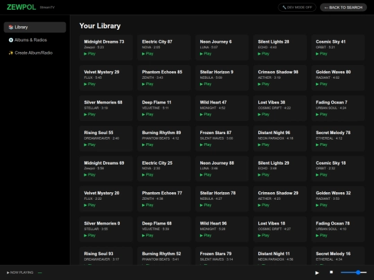 Music screenshot