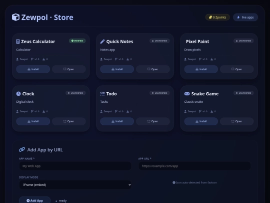 apps screenshot
