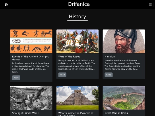 history screenshot