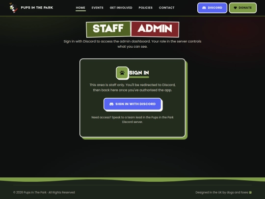 admin screenshot