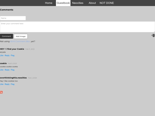 guestbook screenshot