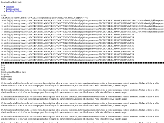 fonts/Komika-Hand-fontfacekit/Komika_Hand_Bold_Italic-demo screenshot