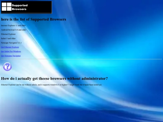 SupportedBrowsers screenshot