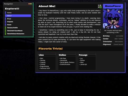 pages/about screenshot