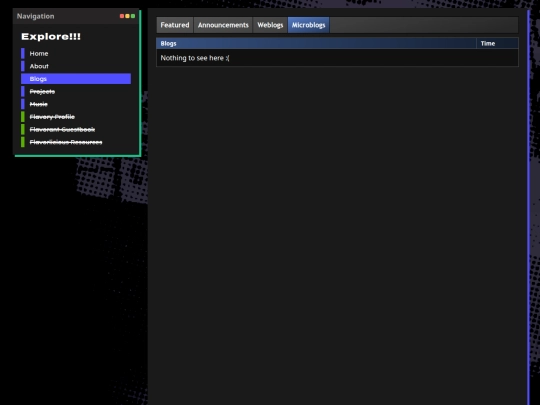pages/blogs/microblogs screenshot
