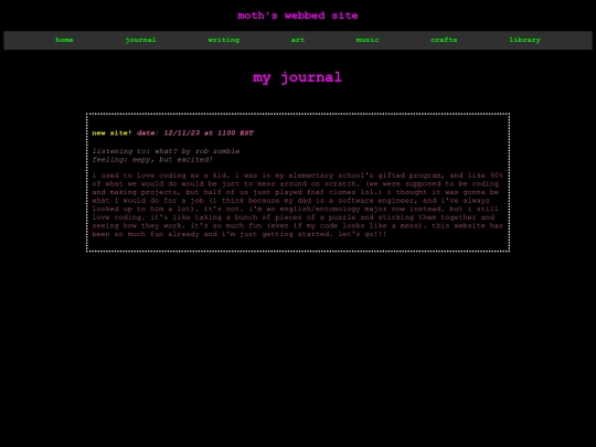 journal screenshot